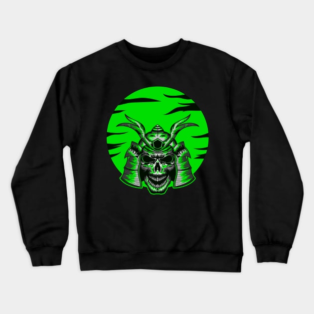 samurai skull head Crewneck Sweatshirt by Applesix